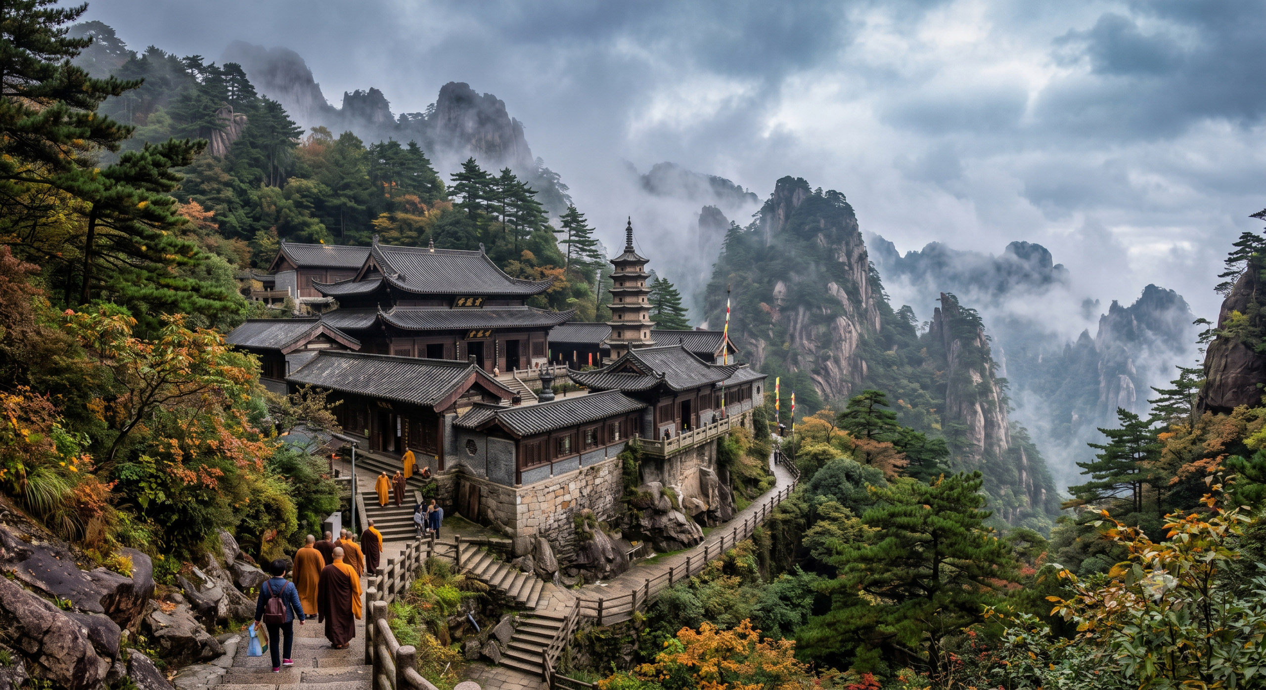 傳統寺廟宮廟建築特寫照,結合傳統解夢書解析夢見寺廟的民俗寓意與神明庇佑徵兆AI示意圖。